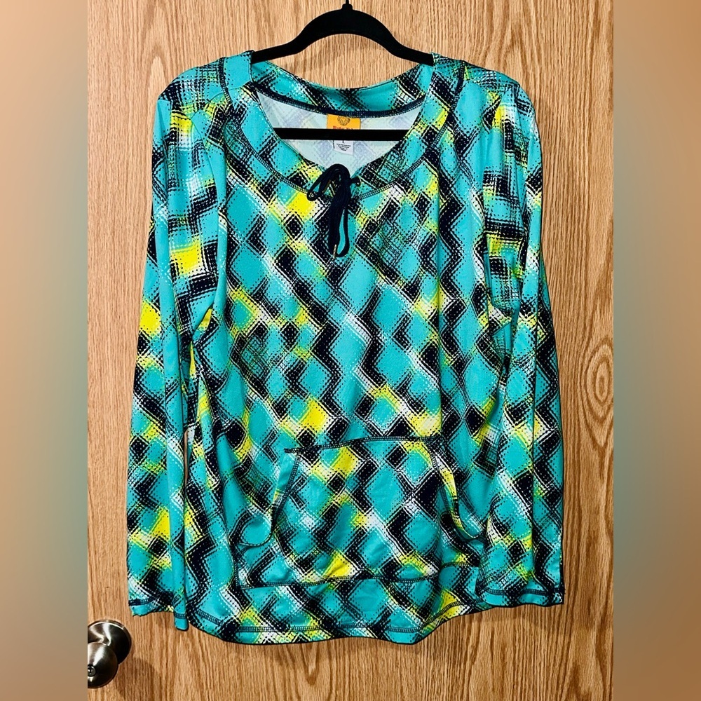 Rudy Rd Drawstring Collar Blouse - Lg